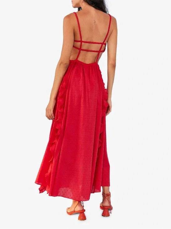 Farm Rio Heart Shaped Bodice Cut Out Maxi Dress - Picture 2 of 8